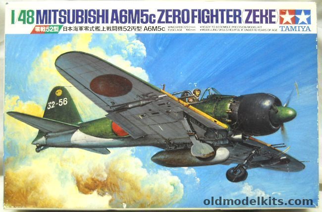 Tamiya 1/48 Mitsubishi Zero A6M5c Zeke Type 52, 6427 plastic model kit